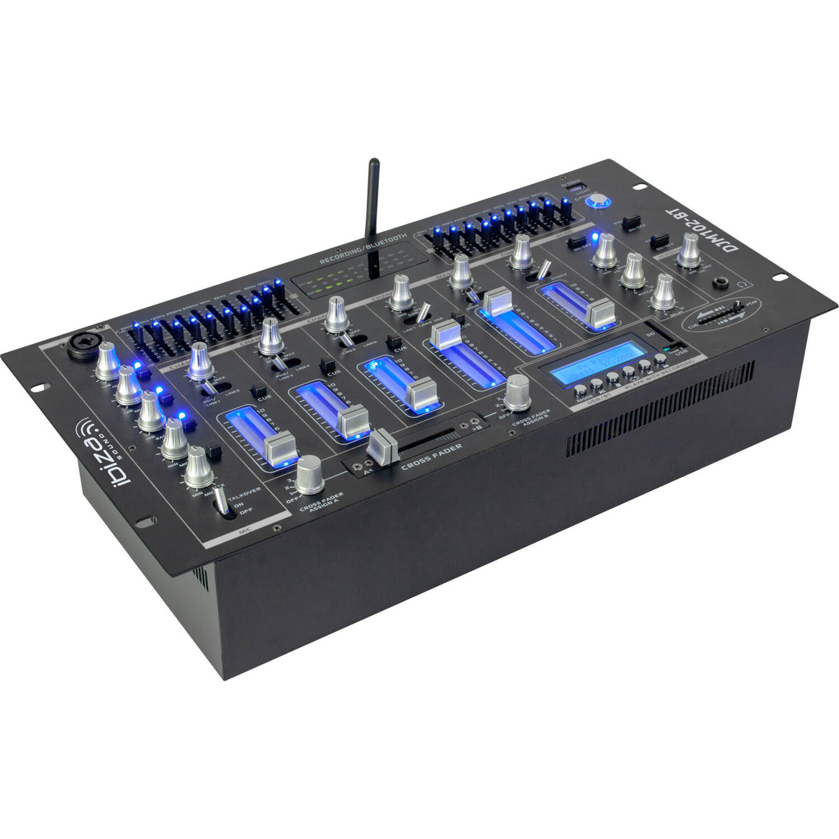 Ibiza Light & Sound DJM102-BT – Mesa de mezclas 19″, 12 entradas / 6 canales con Bluetooth - Tempo Shop