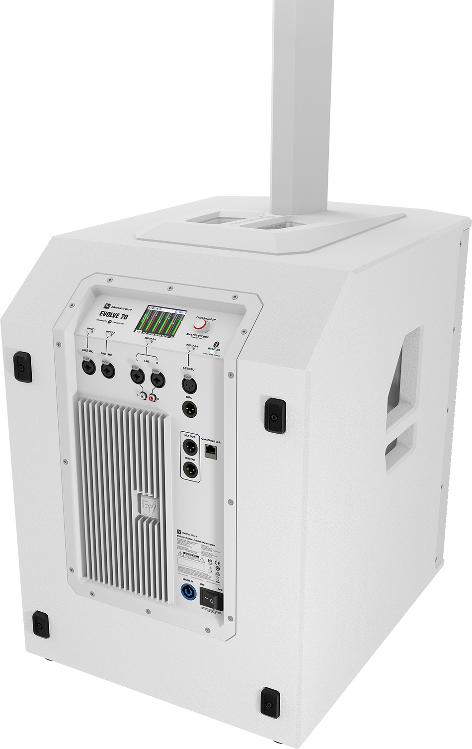 Electro-Voice EVOLVE70-SW (blanco) - Subwoofer activo de 15″ para sistema de columna EVOLVE 70
