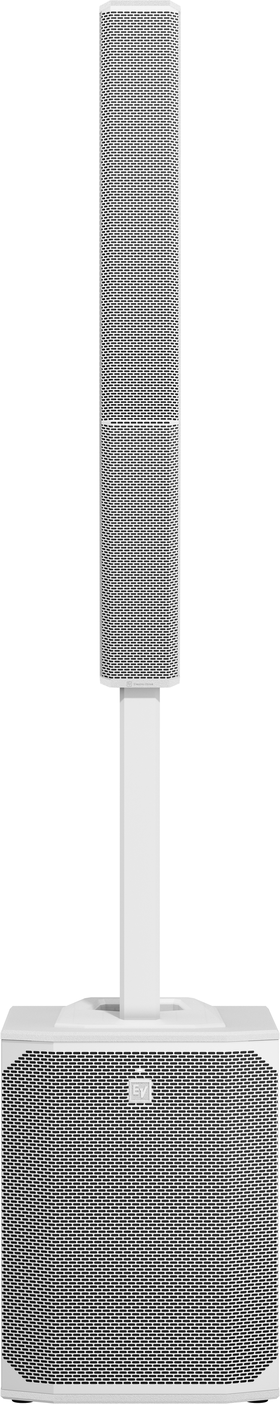 Electro-Voice EVOLVE70-KW (blanco) - Sistema de columna PA portátil 2000 W con subgrave de 15″ y array de 8 × 4,7″