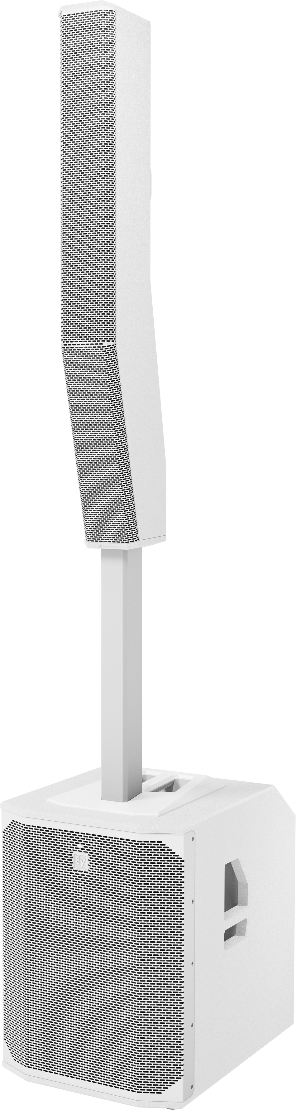 Electro-Voice EVOLVE70-KW (blanco) - Sistema de columna PA portátil 2000 W con subgrave de 15″ y array de 8 × 4,7″