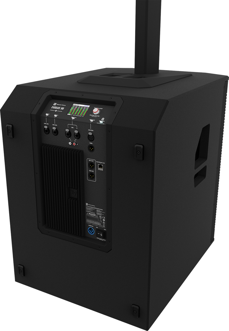 Electro-Voice EVOLVE90-SB (negro) - Subwoofer activo de 18″ para sistema de columna EVOLVE 90