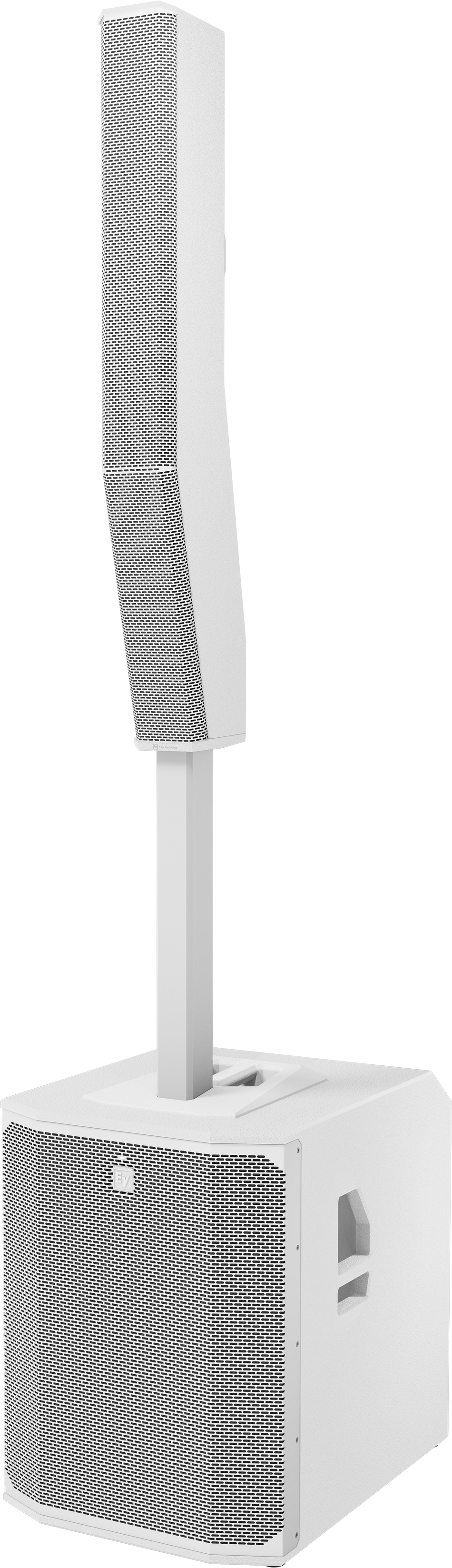 Electro-Voice EVOLVE90-KW (blanco) - Sistema de columna PA portátil con subgrave activo de 18″ y array de 8 × 4,7″