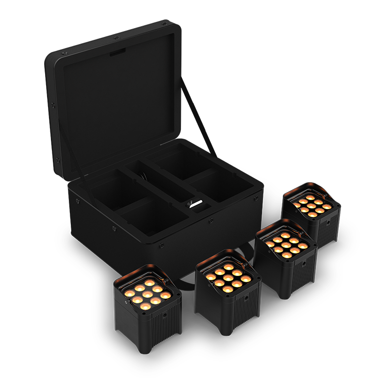 CHAUVET DJ Freedom Par Q9 X4 - Kit de cuatro focos LED inalámbricos