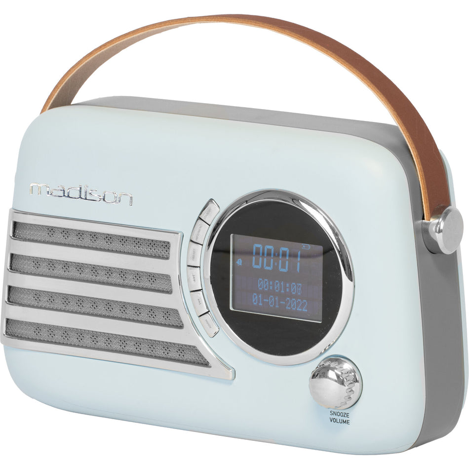 RÁDIO VINTAGE AUTÔNOMO COM BLUETOOTH, FM E DAB 30W