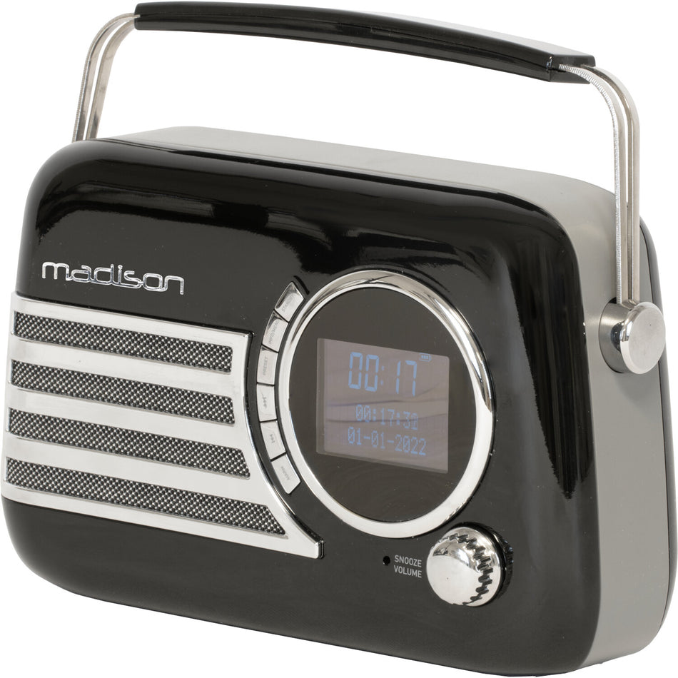 RÁDIO VINTAGE AUTÔNOMO COM BLUETOOTH, FM E DAB 40W