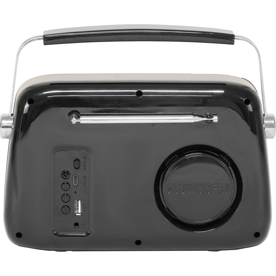 RÁDIO VINTAGE AUTÔNOMO COM BLUETOOTH, FM E DAB 40W