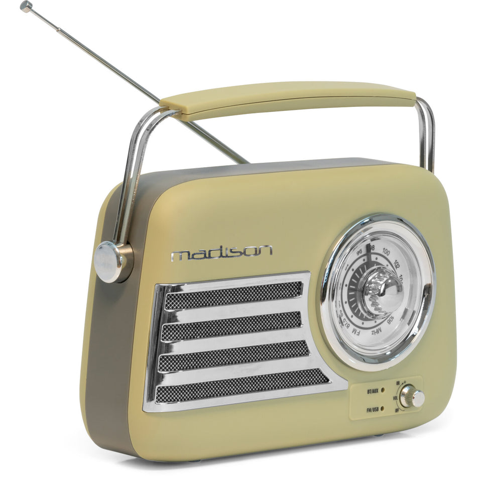 RADIO VINTAGE  AUTONOMA CON BLUETOOTH, USB & FM 30W