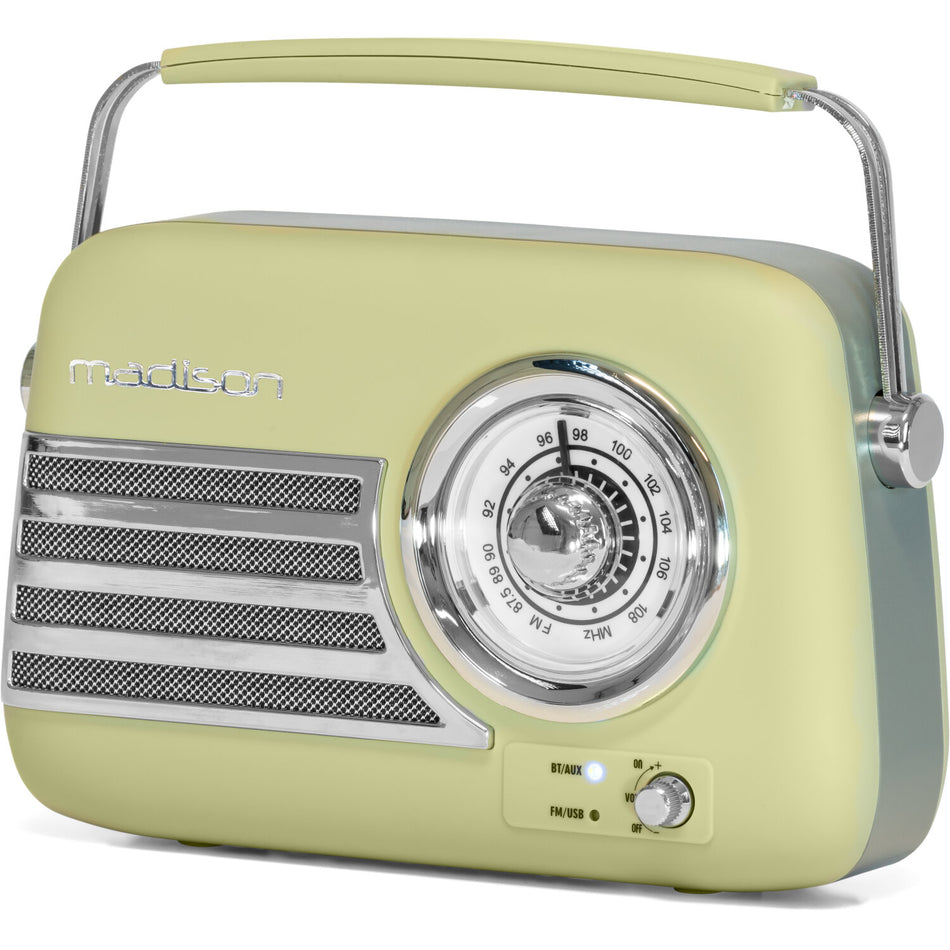 RADIO VINTAGE  AUTONOMA CON BLUETOOTH, USB & FM 30W