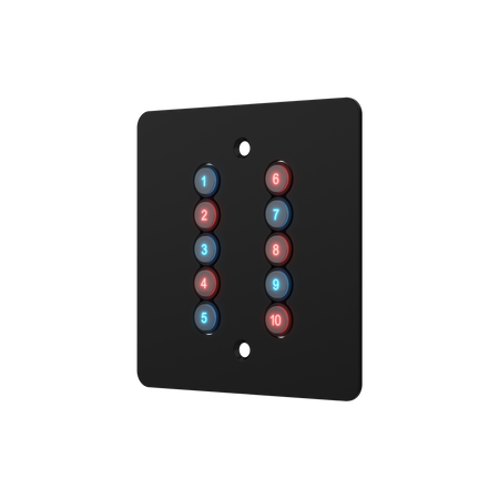 ChamSys GeNetix 10Scene Wall Plate (Dual Pack) EU - Control de escenas