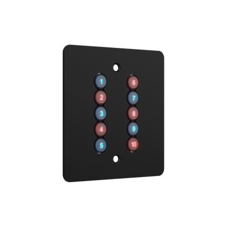 ChamSys GeNetix 10Scene Wall Plate (Dual Pack) EU - Control de escenas