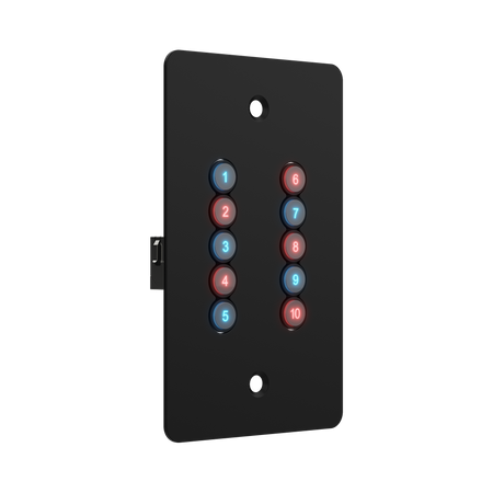 ChamSys GeNetix 10Scene Wall Plate (Dual Pack) EU - Control de escenas