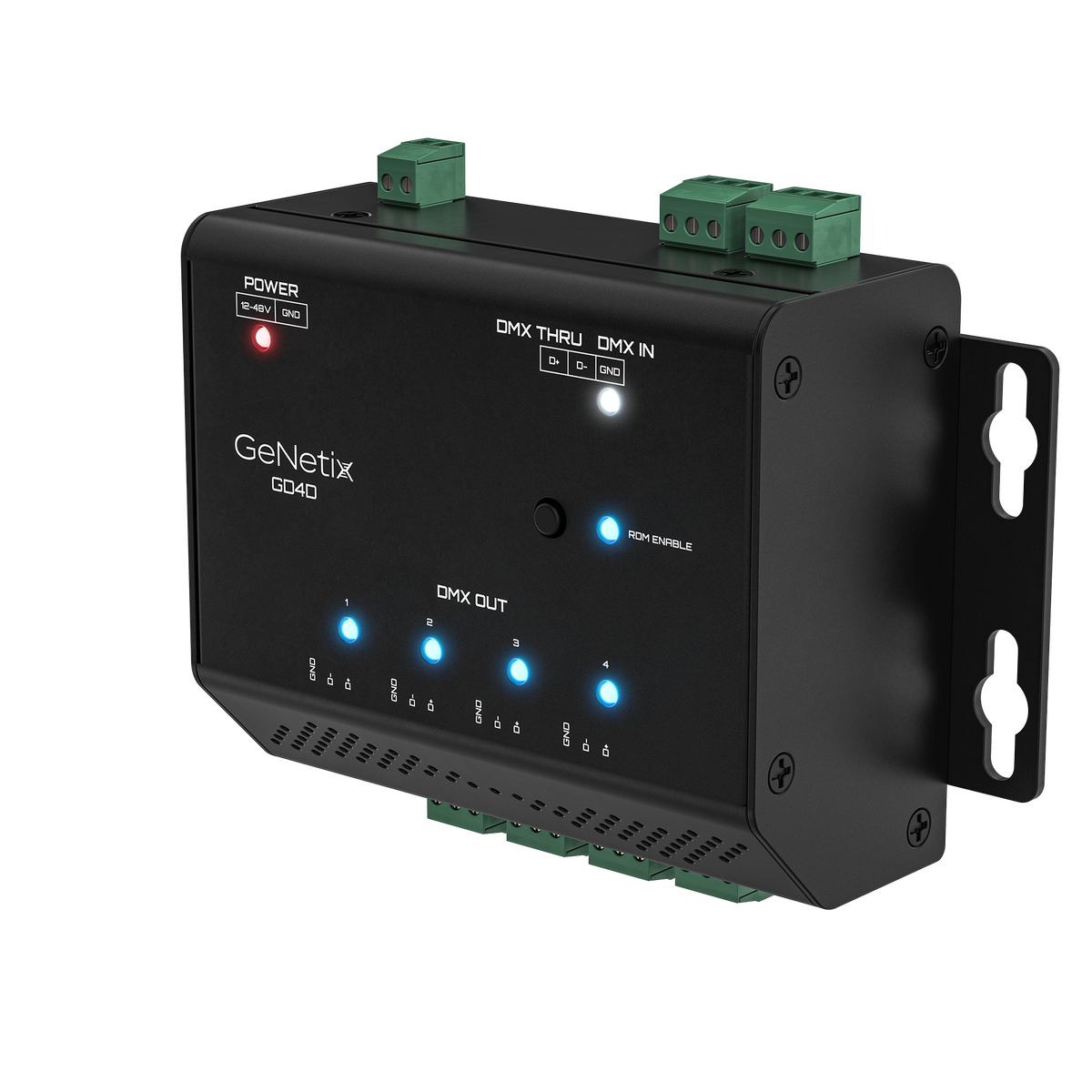 ChamSys GeNetix GD4D - Splitter DMX de 4 puertos para carril DIN