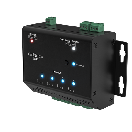 ChamSys GeNetix GD4D - Splitter DMX de 4 puertos para carril DIN