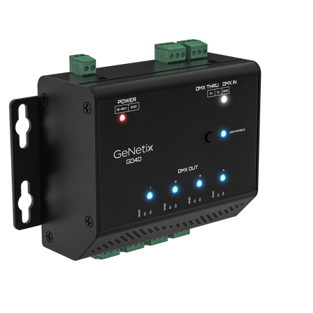ChamSys GeNetix GD4D - Splitter DMX de 4 puertos para carril DIN