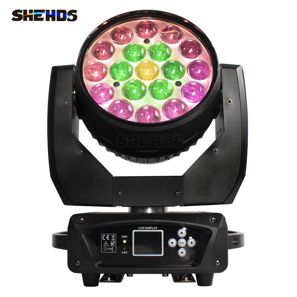 LED Moving Head 19×15 W RGBW Wash & Zoom SHEHDS BWBE1915D