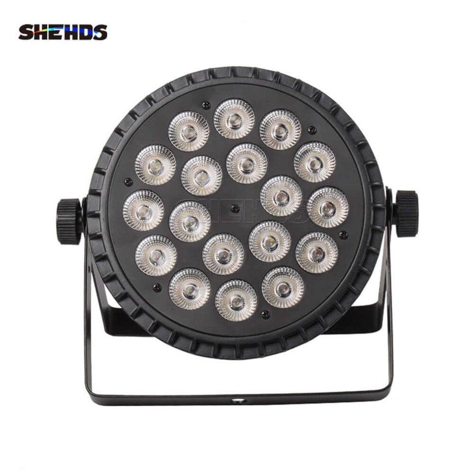 Mini Par LED Plano en Aleación de Aluminio SHEHDS 18×12W RGBW 4in1 DMX512