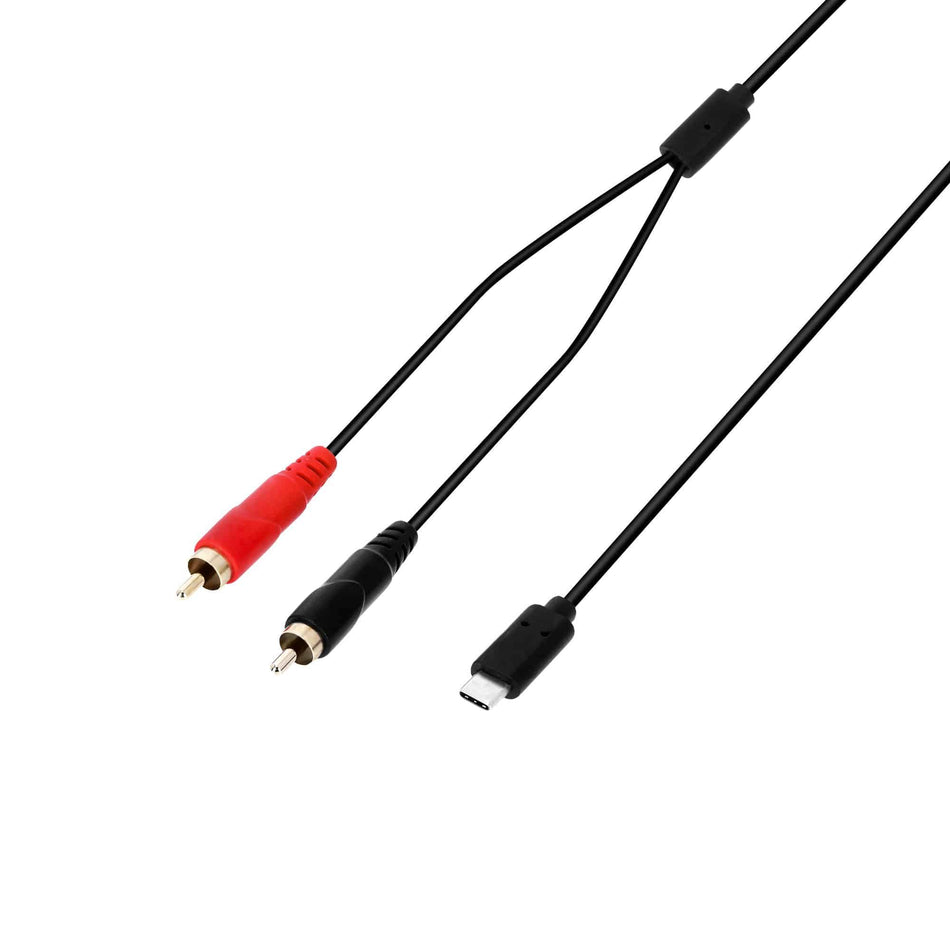 Adam Hall Cables 3 STAR Y CC USB-C 0300 - Cable en Y de audio USB-C | 2 RCA macho a USB-C | 3 m