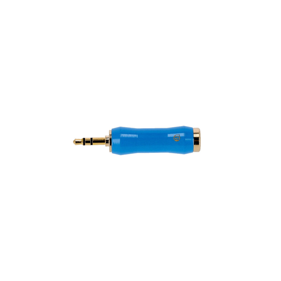 Adam Hall Connectors 4 STAR A JF3 MM3 G BLU LINE - BLU Line Adapter | Jack TRS female x Minijack TRS