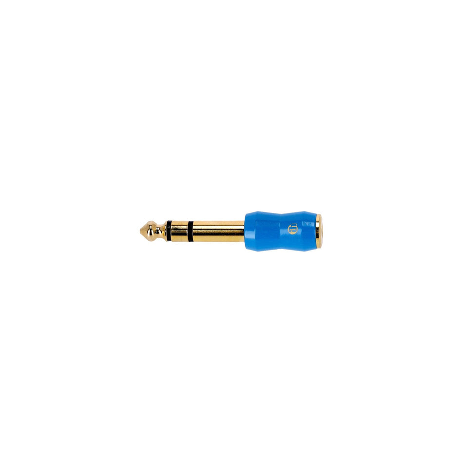 Adam Hall Connectors 4 STAR A MF3 JM3 G BLU LINE - BLU Line Adapter | Minijack female TRS x Jack TRS