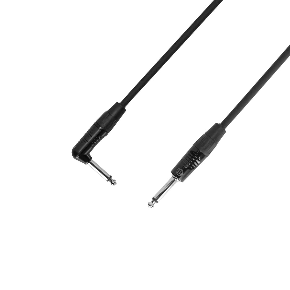 Adam Hall Cables 4 STAR IPR 0600 - Instrument Cable | Rean® Angled Jack TS x Jack TS | 6 m