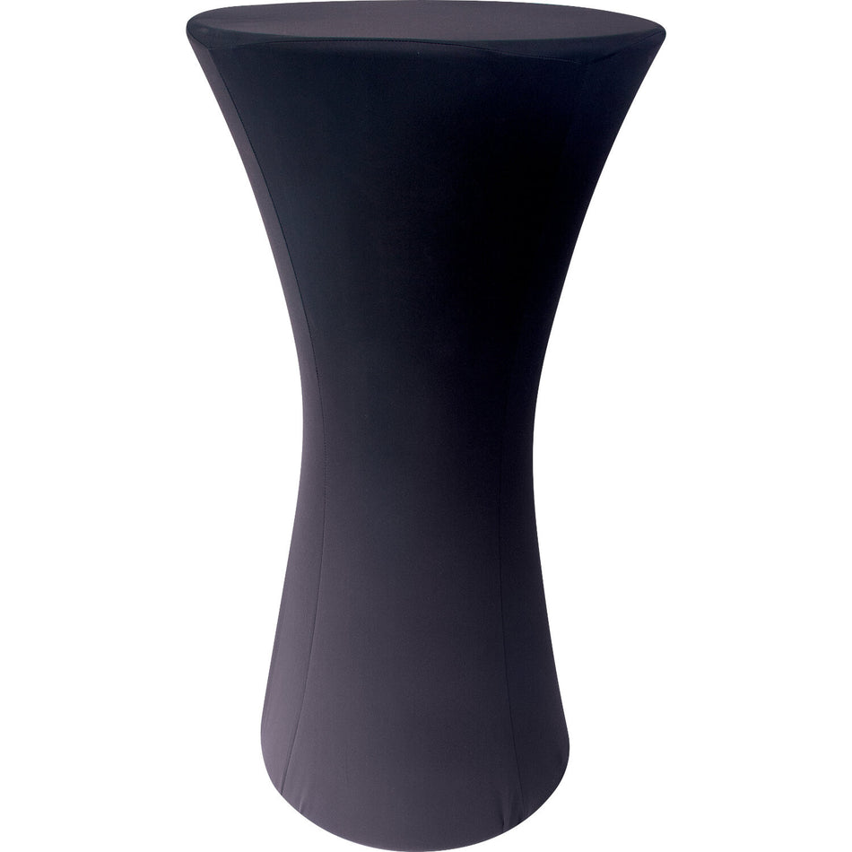 STRETCH HIGH TABLE COVER FABRIC 60CM DIAMETER - BLACK