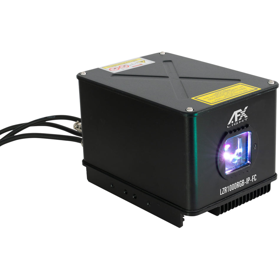 LASER DMX/ILDA 1W RGB IP65 DENTRO DE UN FLIGHTCASE