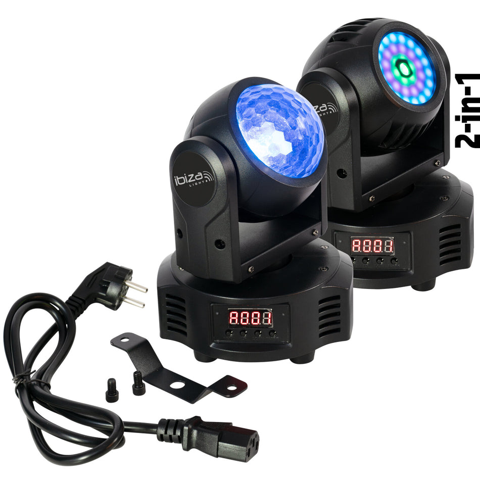 DOBLE CABEZA MOVIL DMX ASTRO – LASER - WASH