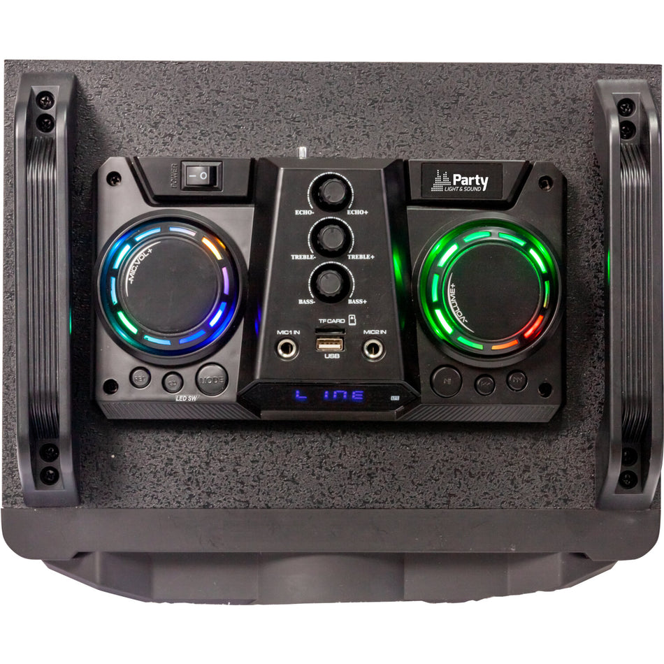 SISTEMA DE SONORIZACION DJ CON USB, BLUETOOTH Y MICRO 2 x 25cm 700W