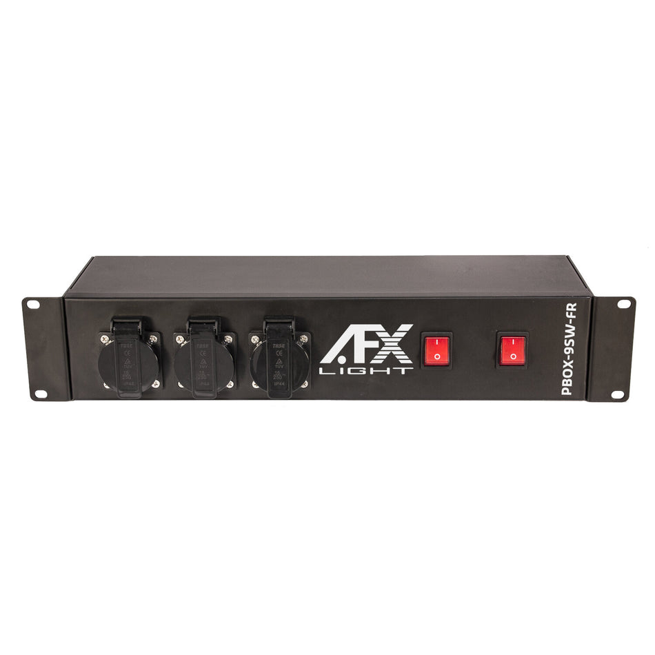 POWER DISTRIBUTION 19 (483mm) RACK WITH 9 FRENCH SOCKET OUTPUT