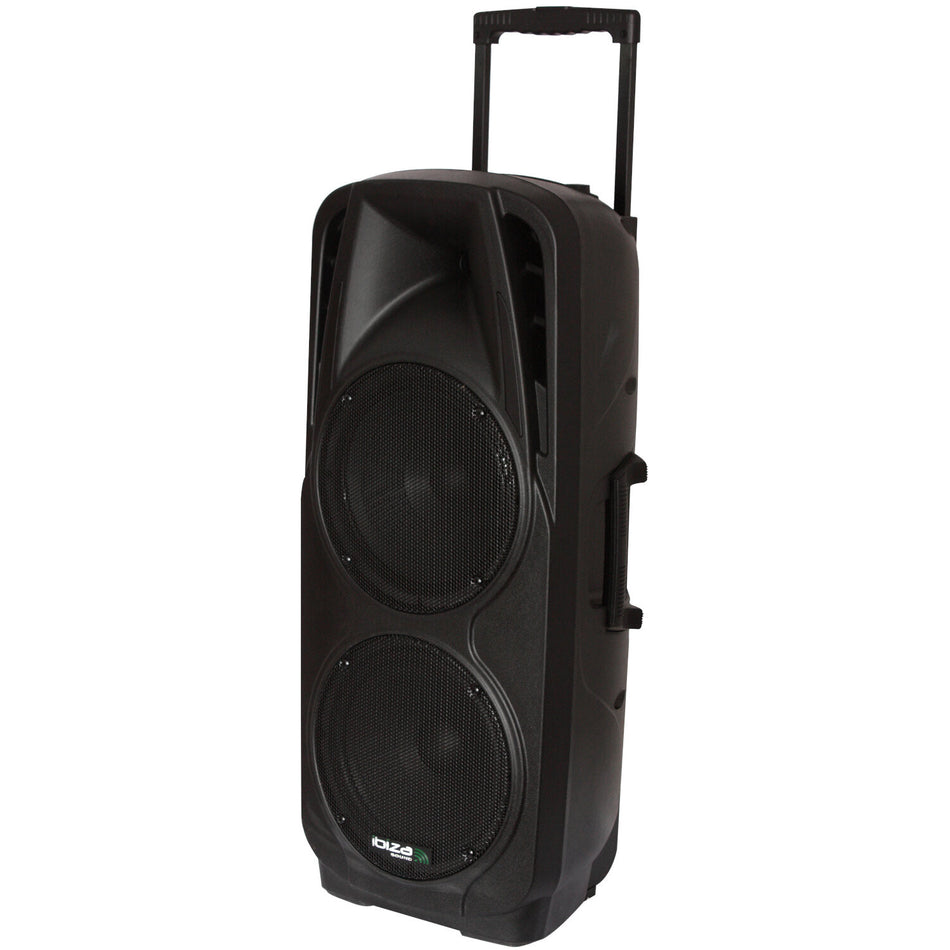 2x10'' PORTABLE PA SYSTEM w/ 2xVHF MIC /USB-SD, BT /VOX CONTROL