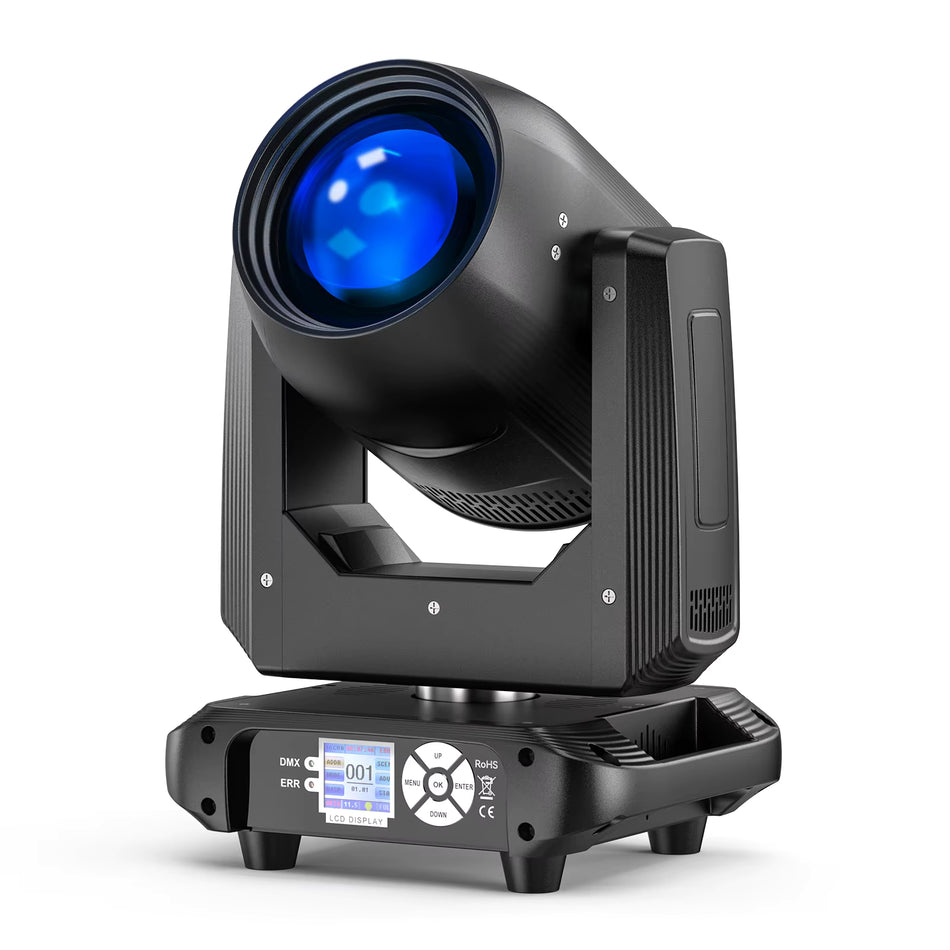 TEMPO- Cabeza móvil Beam LED 150 W con prisma 18 facetas, gobos, enfoque electrónico - Tempo Shop
