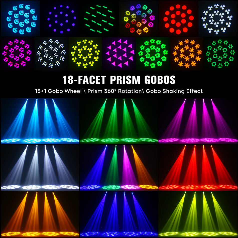 TEMPO- Cabeza móvil Beam LED 150 W con prisma 18 facetas, gobos, enfoque electrónico - Tempo Shop