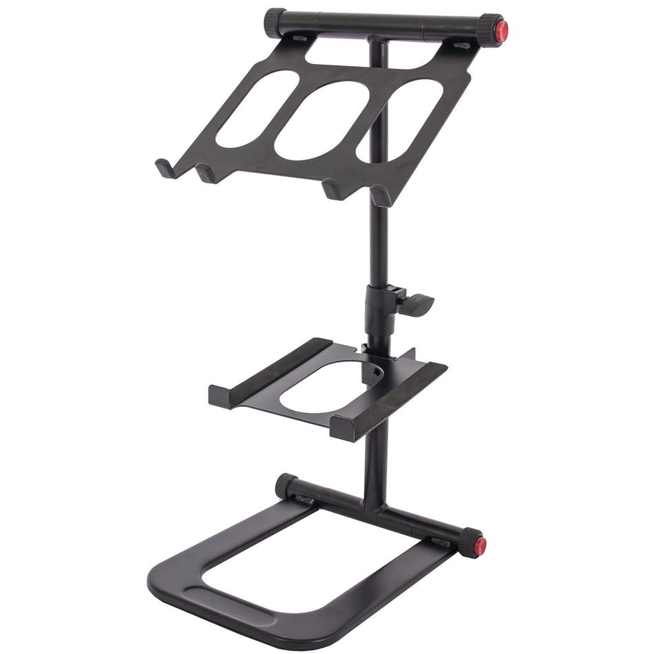 DOBLE SOPORTE PARA PC PORTATIL Y MONITOR, PARA RACK DJ