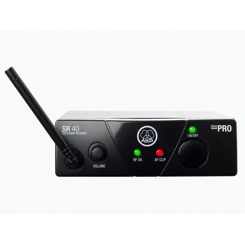 AKG WMS40 Mini Vocal Set US45A - Sistema inalámbrico UHF con micrófono de mano HT40 Mini y receptor SR40 Mini