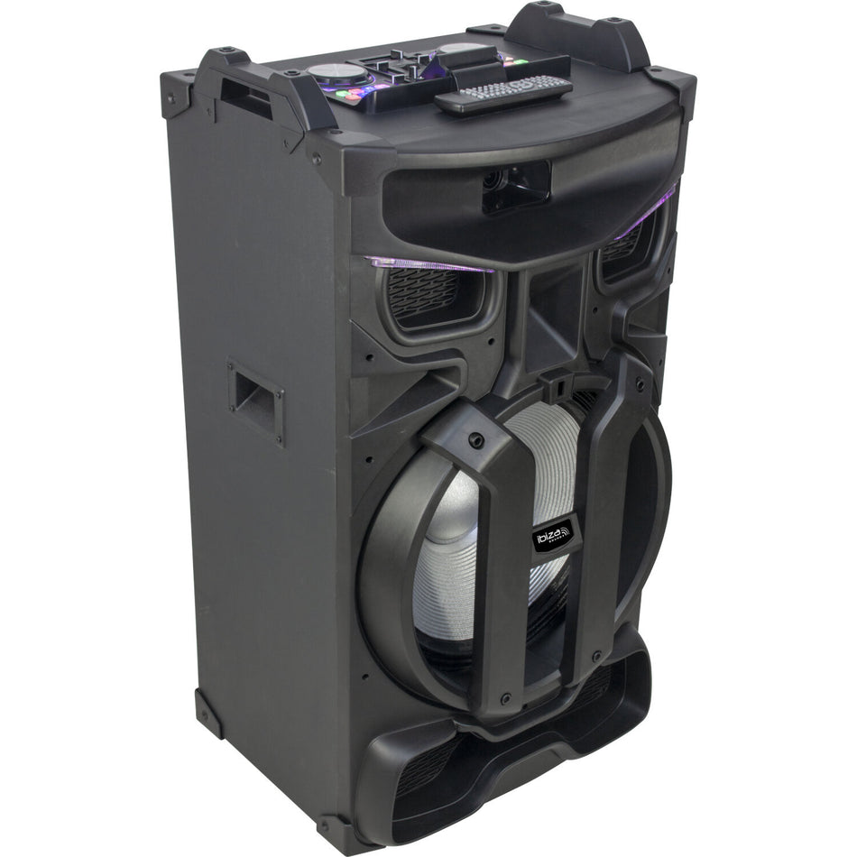 18'' - 900W PORTABLE ACTIVE BOX WITH LED EFFECTS MIXER/USB/SD/BT/FM