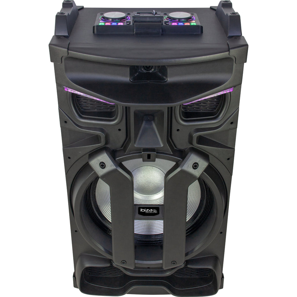 18'' - 900W PORTABLE ACTIVE BOX WITH LED EFFECTS MIXER/USB/SD/BT/FM