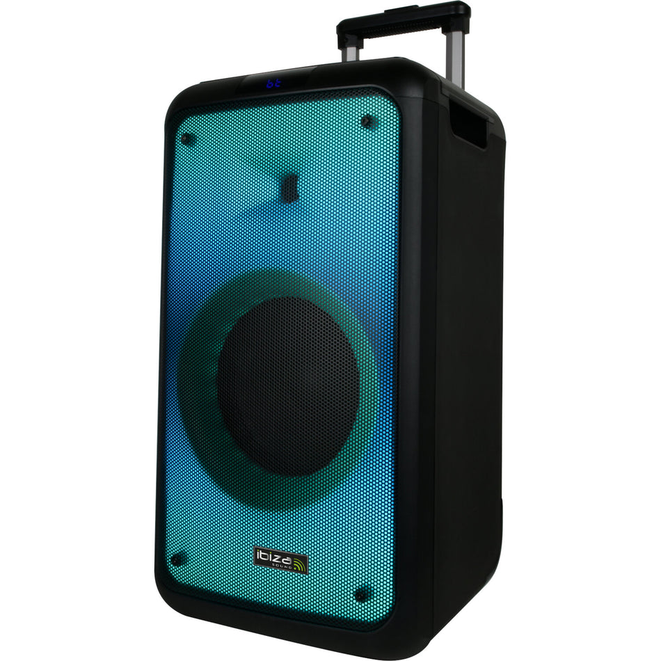 BAFLE DE SONIDO potente 8"/20cm - 400W Con efecto  LED “Fire” en el frontal, Bluetooth, USB, SD y TWS