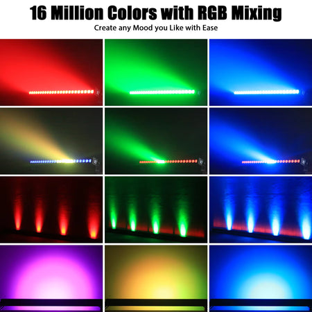 TEMPO BAR LED 120W- Barra LED RGB de 24 LEDs con control DMX por segmentos IP65 - Tempo Shop
