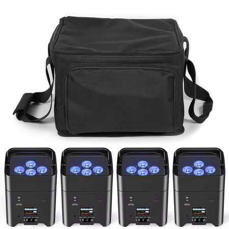 TEMPO TP-6x18W - Foco Par LED Inalámbrico a Batería RGBWA+UV 6en1 para DJ y Eventos - Tempo Shop
