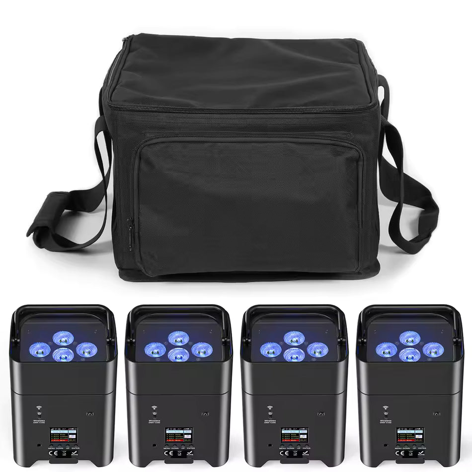 TEMPO TP-6x18W - Foco Par LED Inalámbrico a Batería RGBWA+UV 6en1 para DJ y Eventos - Tempo Shop