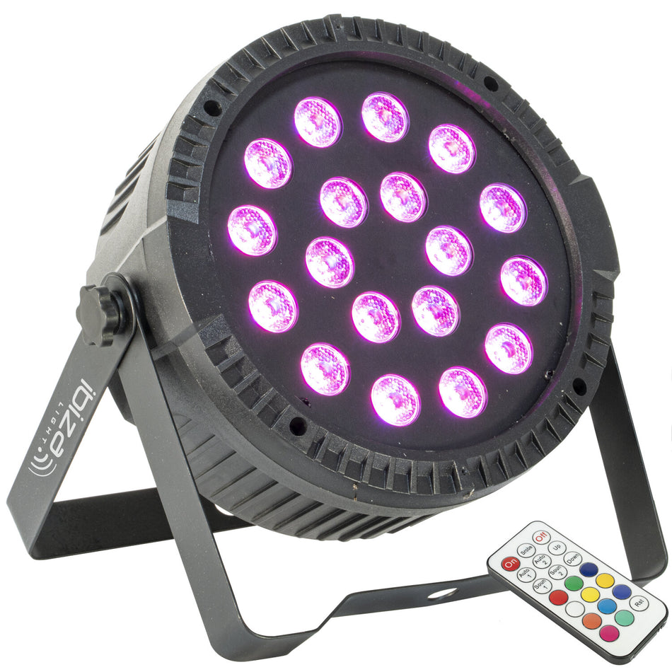 PROYECTOR PAR EXTRA-PLANO - 18 LED RGB 1W