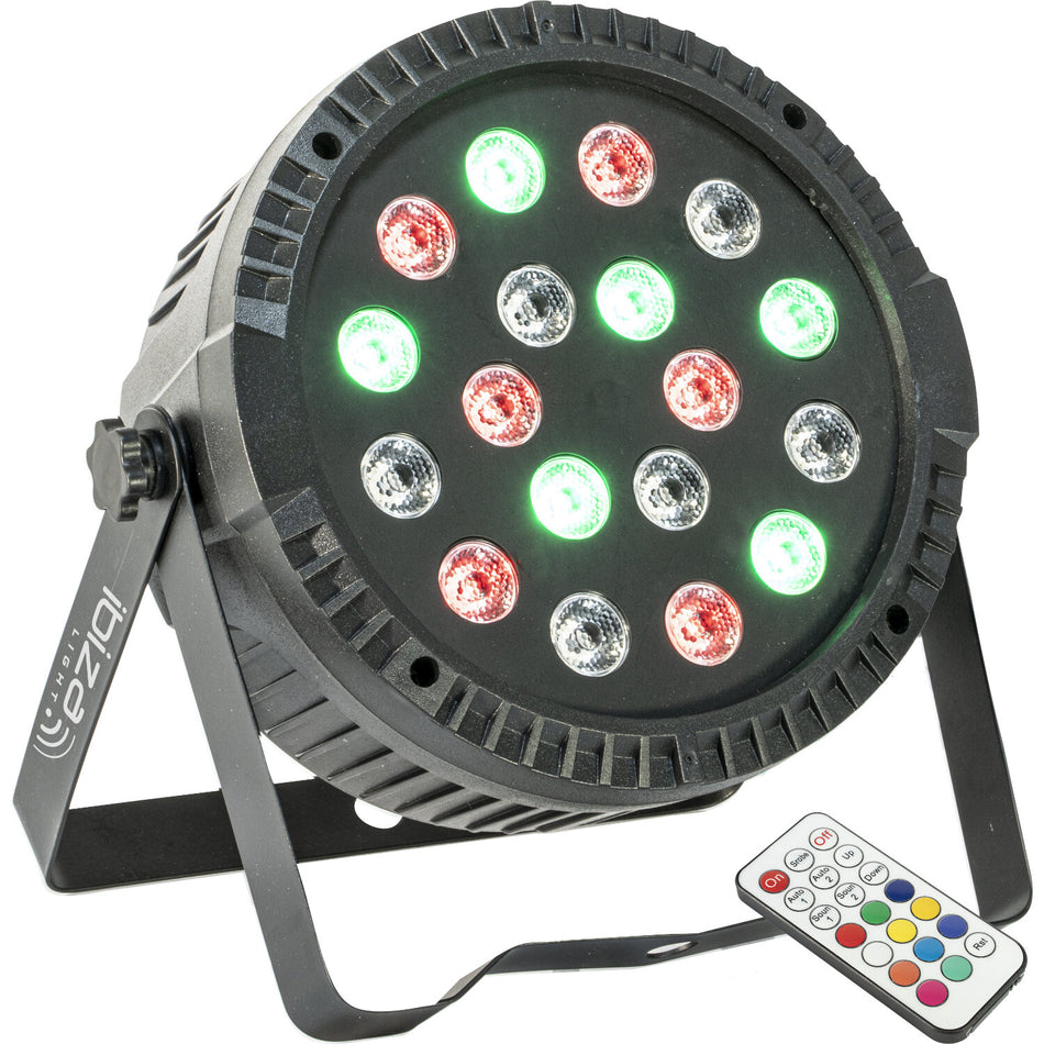 PROYECTOR PAR EXTRA-PLANO - 18 LED RGB 1W