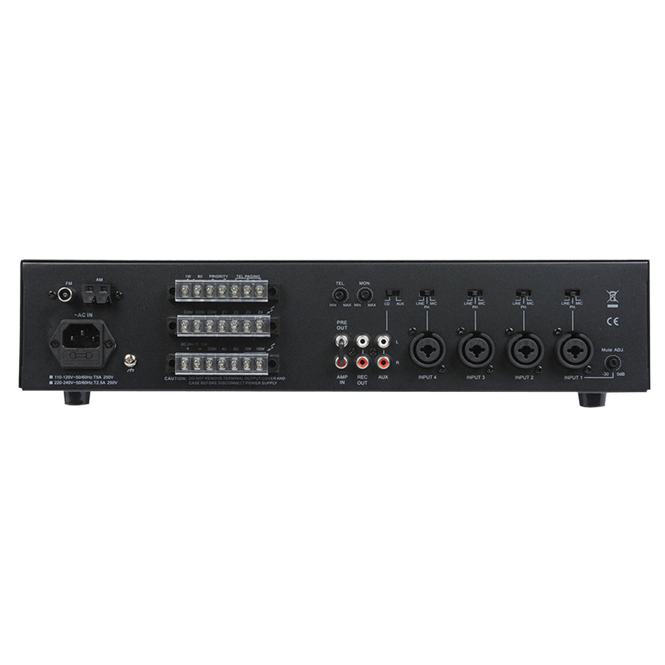 4-ZONE POWER AMPLIFER MIXER 120W