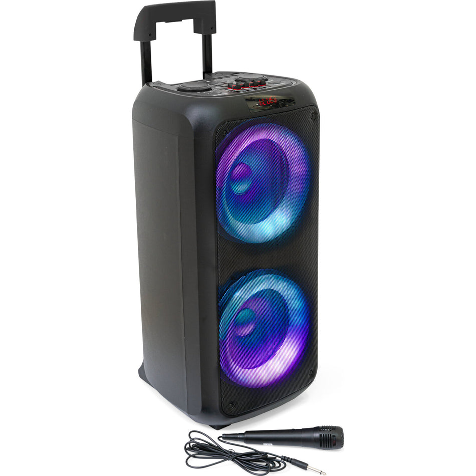 ALTAVOZ LUMINOSO KARAOKE 2 x 8"/20cm 600W