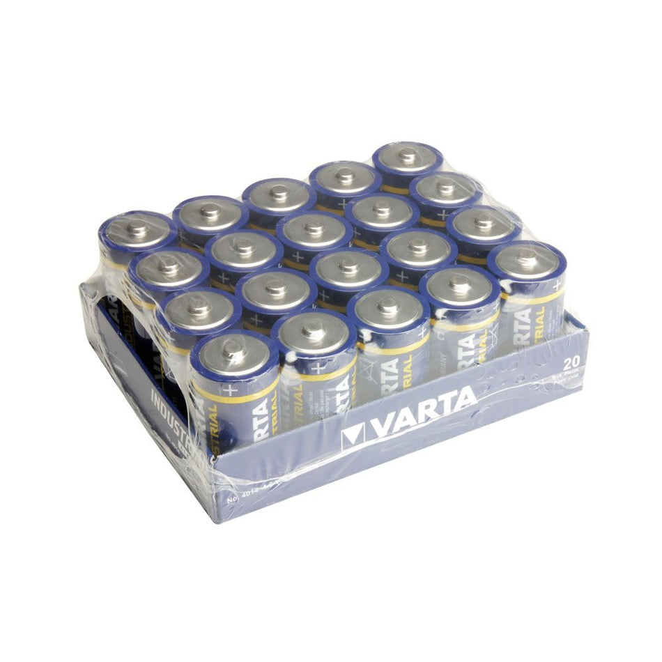 VARTA Industrial Pro 4014 - Batería Alcalina C (LR14) de 1,5V para Uso Profesional