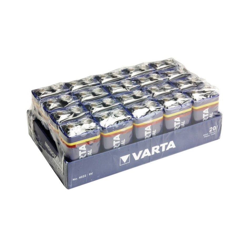 VARTA Industrial Pro 4022 - Batería de 9V Bloque (6LR61) Alcalina de Alto Rendimiento