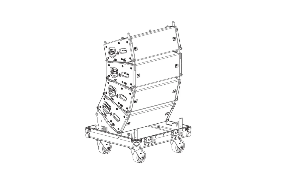 JBL Professional VTX-A6-CASE - Flightcase for 4 A6 VTXs with integrated stacking and DuraFlex finish