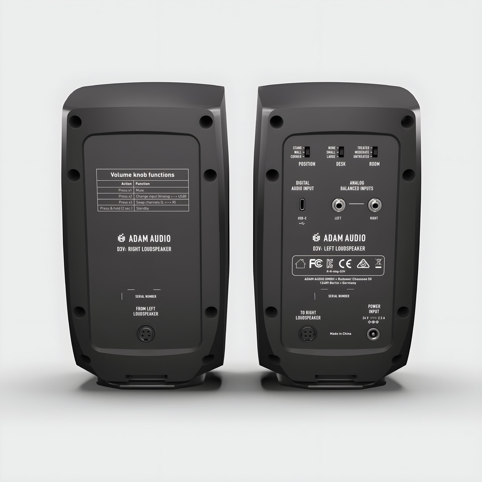 ADAM Audio D3V BLACK - Monitor de estudio activo de 3,5" - Tempo Shop