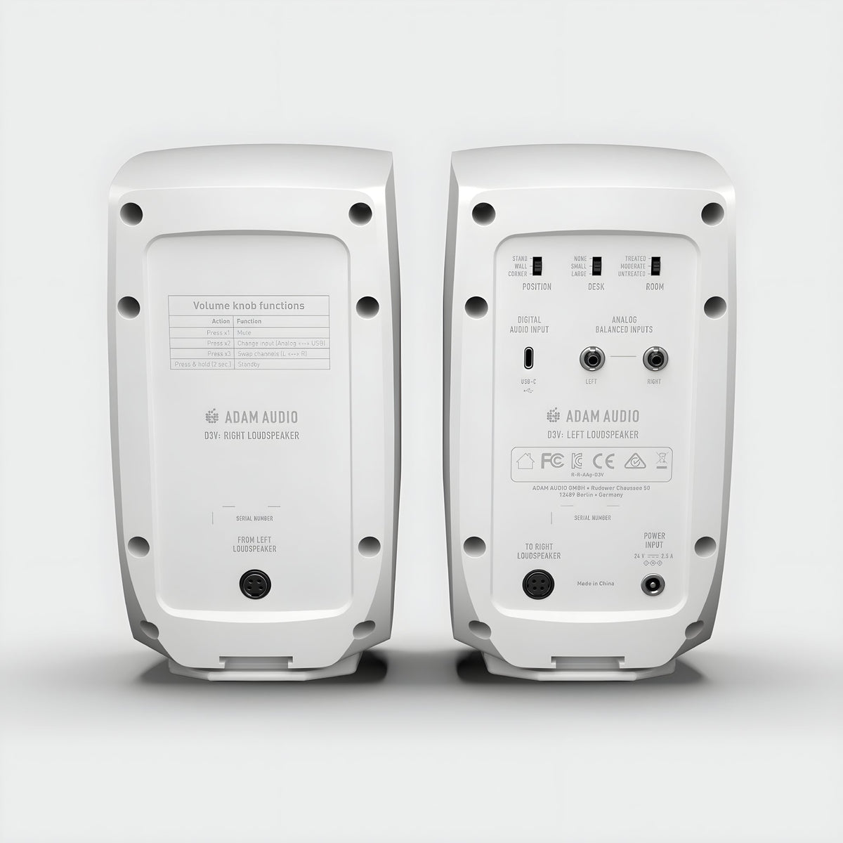 ADAM Audio D3V WHITE - Monitor de estudio activo de 3,5" - Tempo Shop