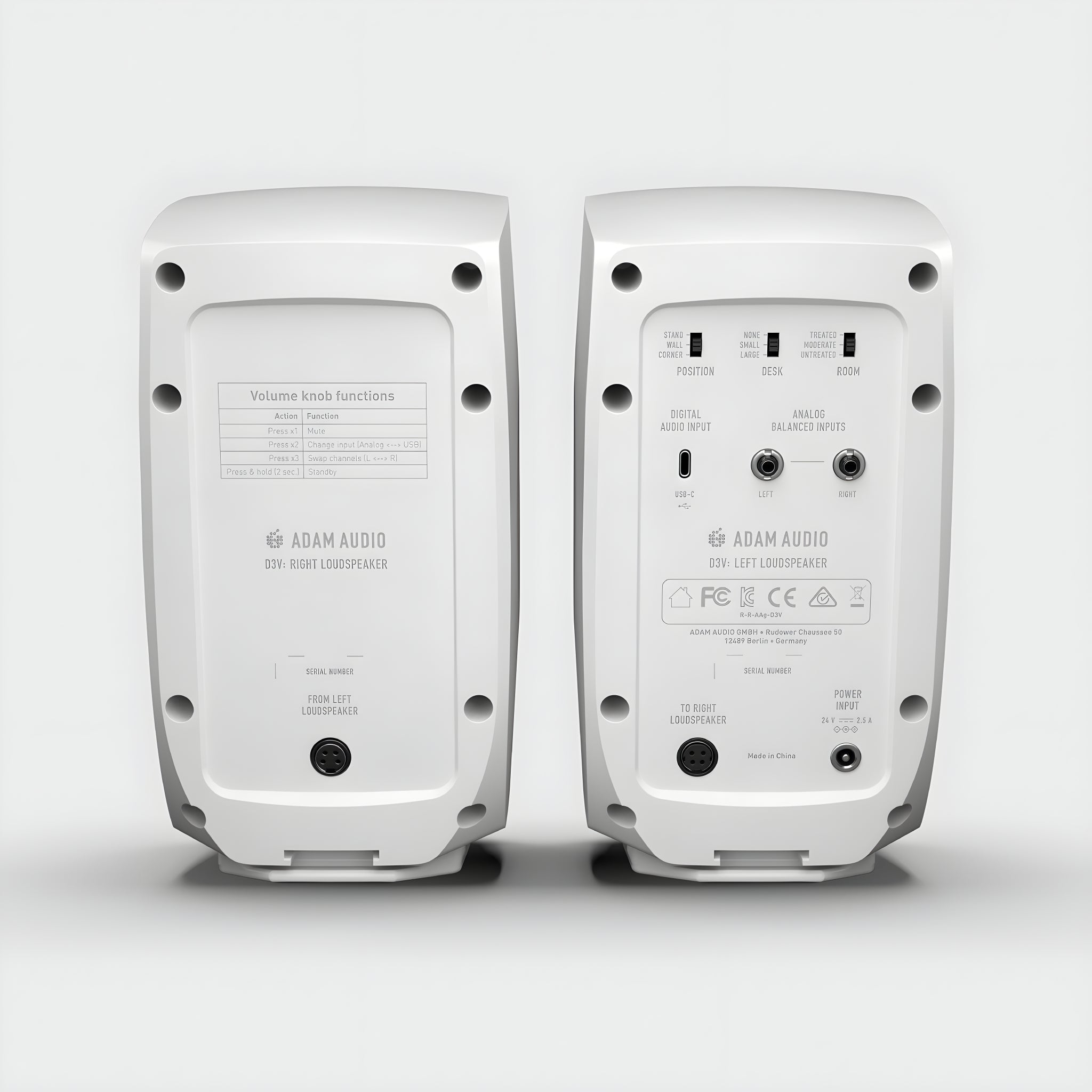 ADAM Audio D3V WHITE - Monitor de estudio activo de 3,5" - Tempo Shop
